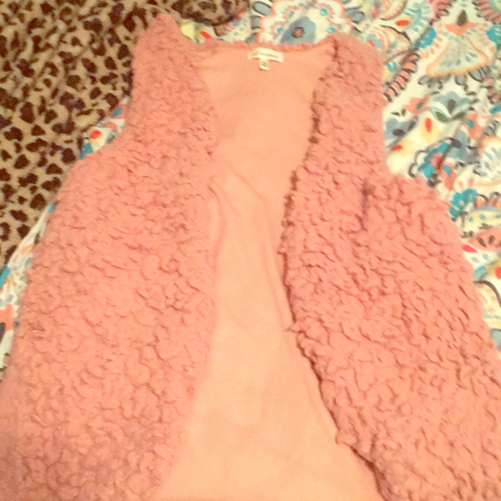 A self-esteem pink fluff coat